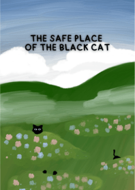 The safe place of the black cat