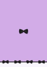 Cute ribbon -black and purple-