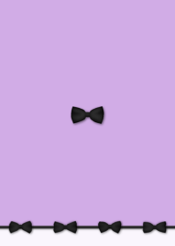 大人可愛いリボン -black and purple-