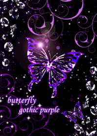 butterfly gothic purple Theme