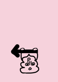 Unpiman & arrow symble.Pink beige