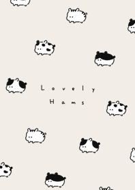 Kawaii Hamster | beige black.