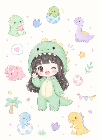 The Little Girl and the Dinosaur 1 (Pp)
