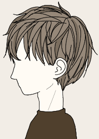 Simple boy.Brown.