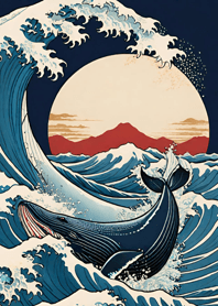 Ukiyo-e - Whale Abac01