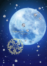 Wish come true,5 Leaf Clover & Moon Ver2