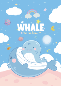 Whale Kawaii Galaxy Sea Blue