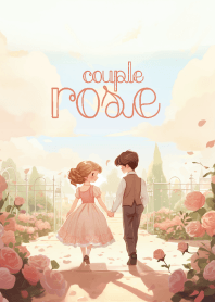 sweetie couple: in rose garden