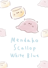 flapjack octopus scallop white and blue.