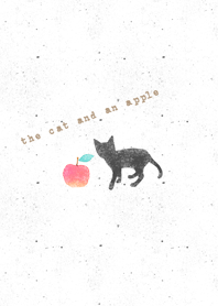 the cat and an apple