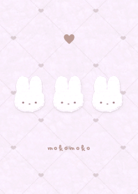 Fluffy Rabbit Tile1  - Lavender