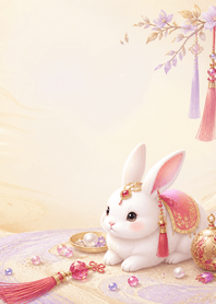 Sand Ruby Hare Tassel Lucky