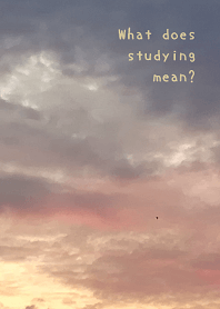 What does studying mean?
