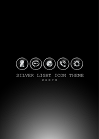 SILVER LIGHT ICON THEME -WHITE-