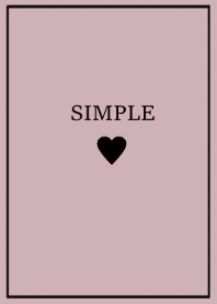 SIMPLE HEART =black rosepink=