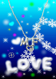イニシャル M&F(ブルー)左側