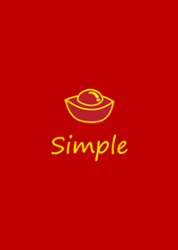 Simple - red - gold ingot