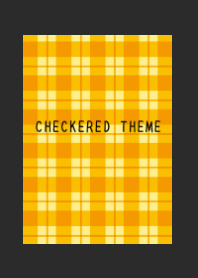 ORANGE CHECKERED THEME-CHARCOAL GREY
