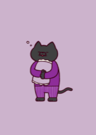 Pajamas black cat.(dusty colors08)