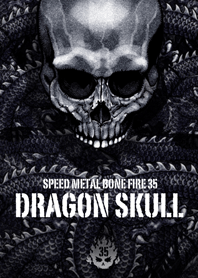 Speed metal bone fire Dragon skull 35