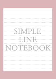 SIMPLE GRAY LINE NOTEBOOK-DUSTY PINK