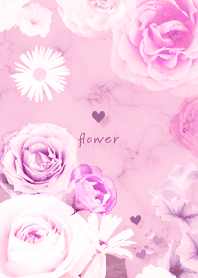 大理石と花♥ピンクパープル134_1