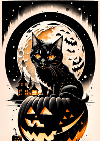 cat halloween 0dFFa9