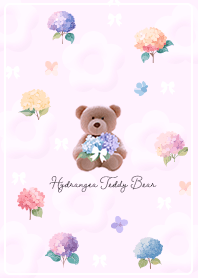 pinkpurple Hydrangea and Teddy Bear 03_1