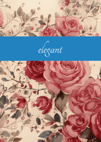 Romantic Rose on blue