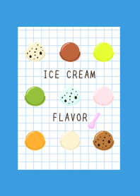 ICE CREAM FLAVOR GRAPH PAPER-BLUE-YELj