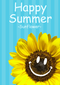 Happy Summer Light Blue -Sunflower-