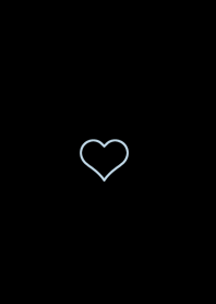 heart simple//black aqua