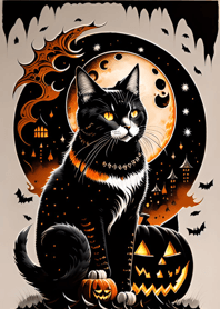 halloween cat 74390C