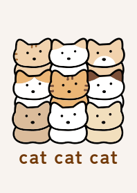 cat cat cat(brown and white)