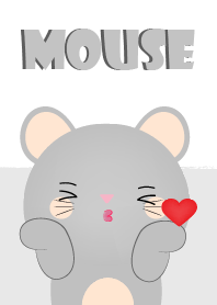 Love Love Cute Gray Mouse Theme