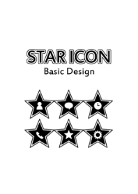 STAR ICON[Black White]
