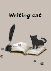 Writing cat