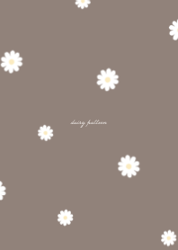 daisy pattern #brown beige