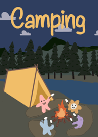 Camp at night