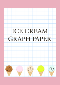 ICE CREAM GRAPH PAPER-ROSE PINK