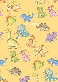 My beloved Dinosaurs03 brown & yellow