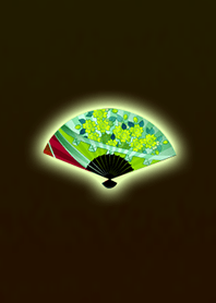 センスが良い扇子グリーン