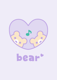 Bear Musical note - Purple