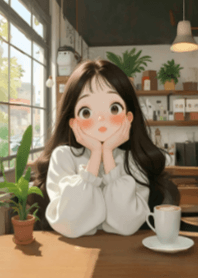 Cute Girl and Coffee V.27