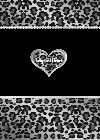 Leopard heart Black and white