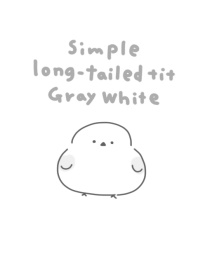 Simple long-tailed tit gray white