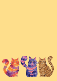 Amusing Cats02 brown & yellow