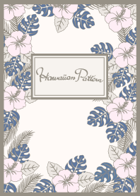 Hawaiian Pattern -navy blue & pink- :E