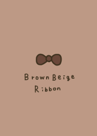 Brown beige. Ribbon.