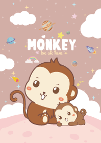 Monkey Fat Kawaii Light Brown